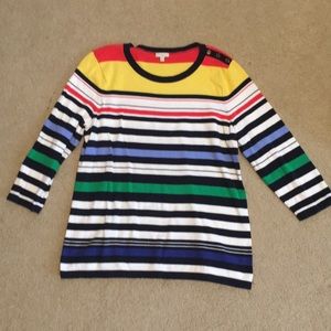 Talbots Striped long sleeved shirt